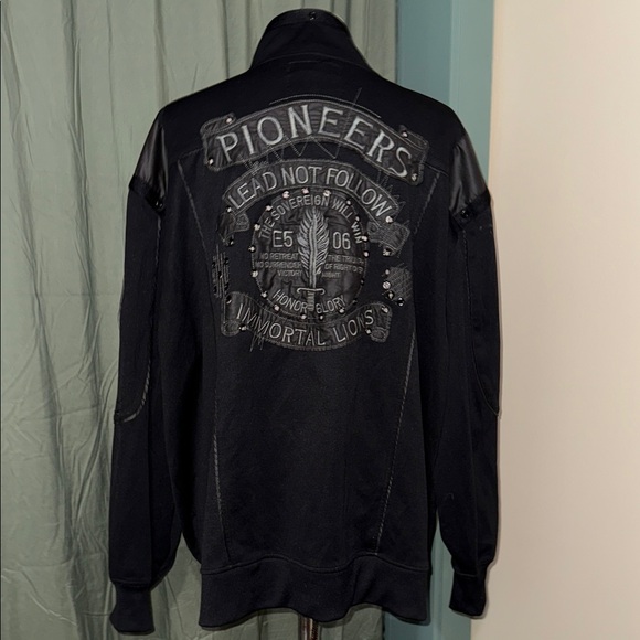 Parish Nation Men's Black Motorcycle Jacket - Picture 2 of 6
